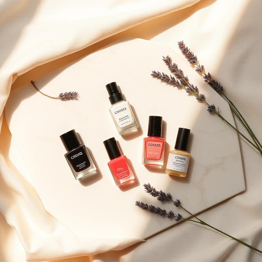 Guest hands with fresh manicure