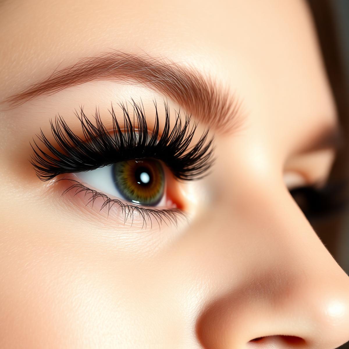 Voluminous Russian volume lash extensions — after